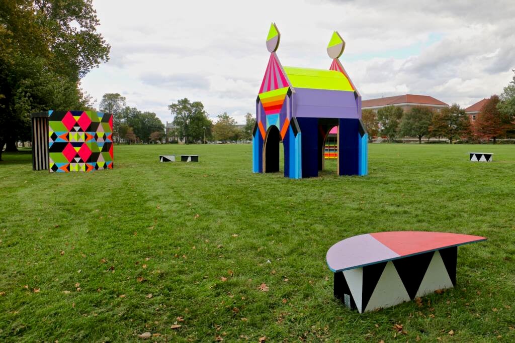 ''Magical Fantasy'' by Morag Myerscough occupies the northeast corner of the Philadelphia Navy Yard's Marine Parade Grounds