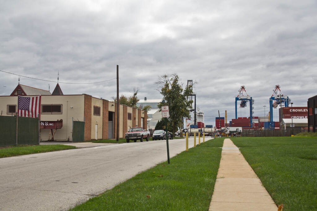 Land between Crum and Ridley Creeks along the Delaware River, once believed to be home to the witch of Delco, is now a thriving industrial area