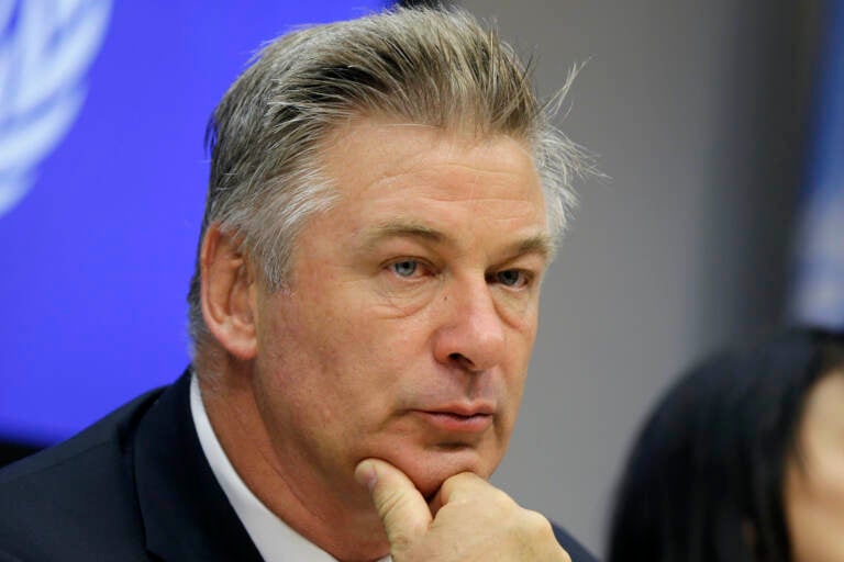 A closeup of Alec Baldwin