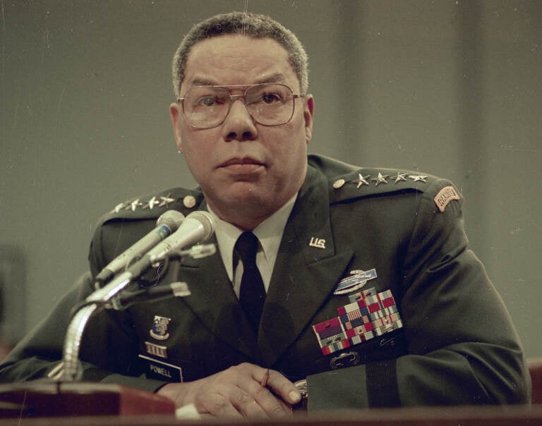 Gen. Colin Powell is seen in military uniform