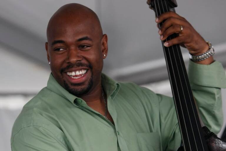 Christian McBride performs at George Wein's Carefusion Newport Jazz 55 in Newport, R.I. on Sunday, Aug. 9, 2009.