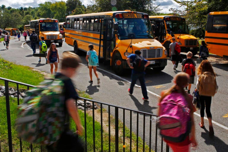 A shortage of school bus drivers in some communities across the country is causing headaches for school districts this fall. (AP Photo/Robert F. Bukaty)