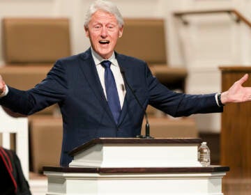 In this Jan. 27, 2021, file photo, former President Bill Clinton speaks during funeral services for Henry 