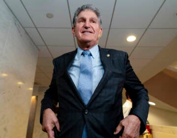 Sen. Joe Manchin, D-W.Va., a key holdout vote on President Joe Biden's domestic agenda, speaks to reporters on Capitol Hill in Washington, Wednesday, Oct. 27, 2021