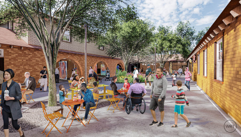 Artist's rendering of the newcourtyard