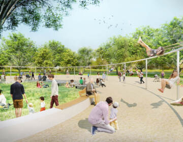 Artist's rendering of the new place space in FDR Park