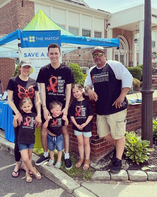 N.J. resident, Chrissie Brown Torres (far left) with her family at a "Be The Match" registry donor drive. (Photo courtesy of Chrissie Torres)