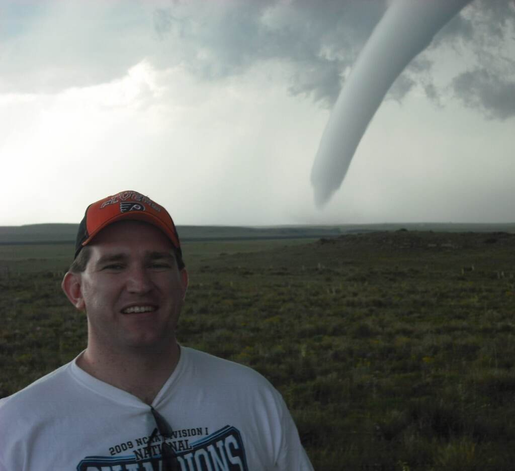 Ed Sweeney, also known as @easternchaser, loves a good chase. This is Sweeney chasing an EF2 tornado near Campo, Colorado back in May 2010.