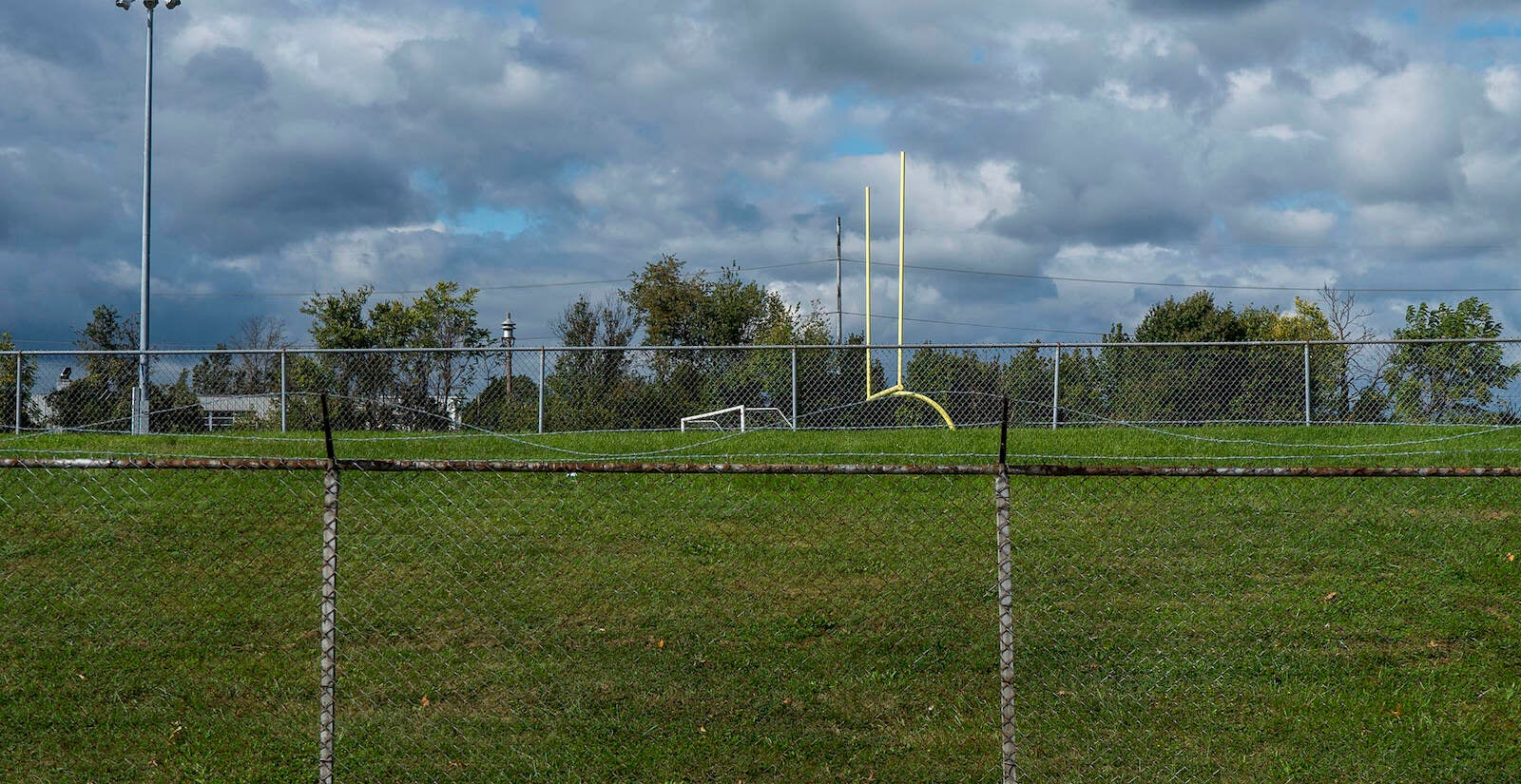 A section of the Academy Park High School football stadium.
(Daniella Heminghaus for WHYY)