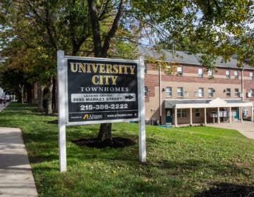 The University City Townhomes on the 3900 block of Market Street in Philadelphia. (Kimberly Paynter/WHYY)