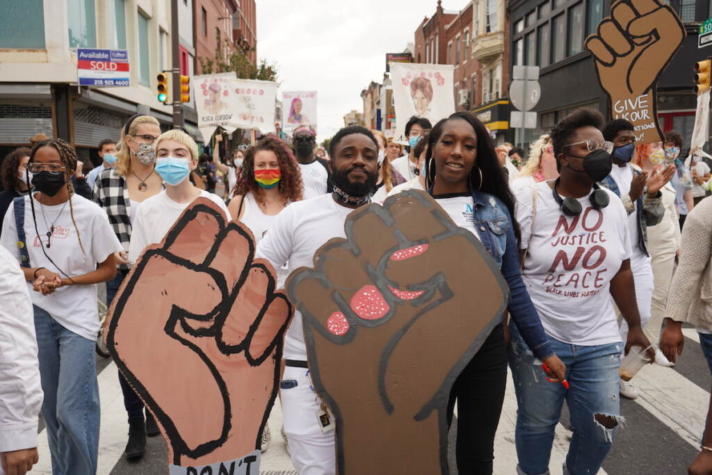 Kidir Rivers (L) and Briana Williams (R) want more peace