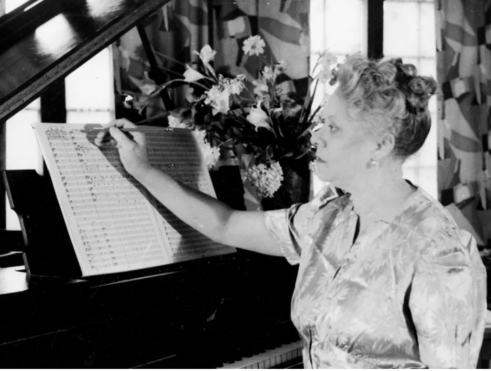 Florence Price playing piano