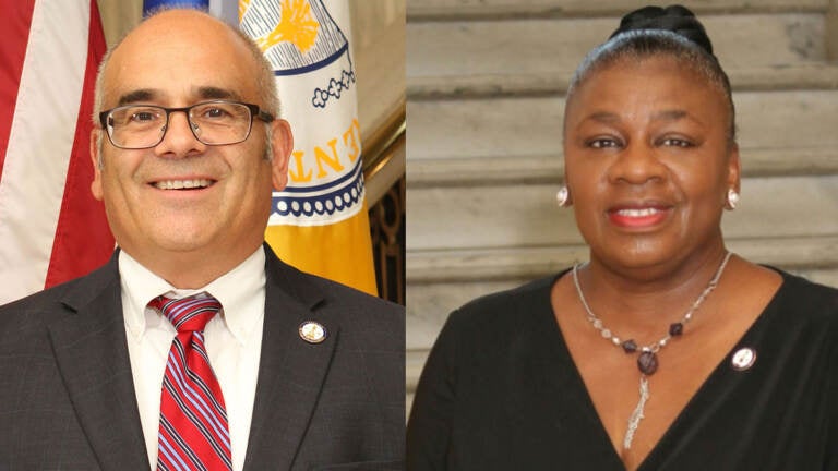 Trenton Mayor Reed Gusciora and Council President Kathy McBride