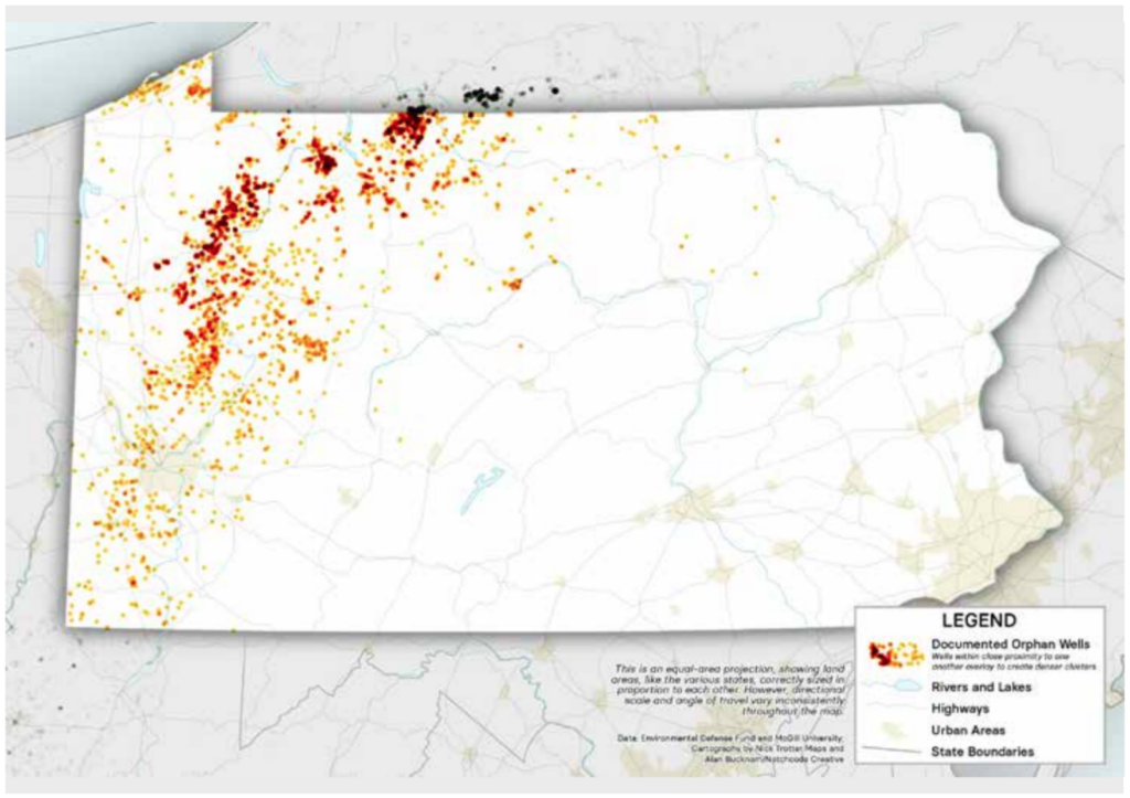 Abandoned wells map