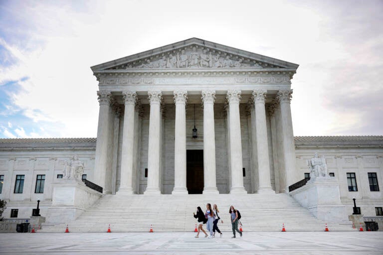 The U.S. Supreme Court is seen on Oct. 5, 2021 in Washington, D.C. The court is holding in-person arguments for the first time since the start of the COVID-19 pandemic. (Kevin Dietsch/Getty Images_