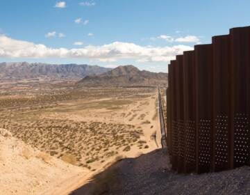 The border between the U.S. and Mexico near El Paso