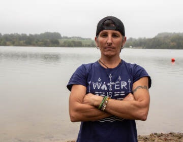 Christina Digiulio stands with her arms crossed in front of Marsh Creek
