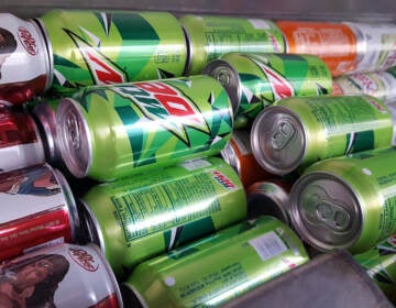 Cans of Mountain Dew