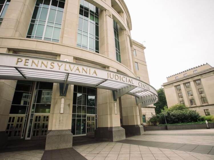 The exterior of the Pennsylvania Judicial Center.