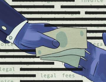 An illustration shows cash exchanging hands.