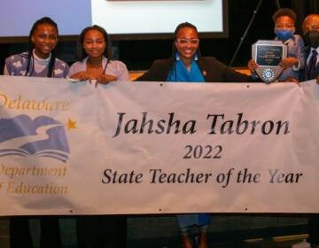 Brandywine School District special education teacher Jahsha Tabron was named Delaware's teacher of year during a ceremony in Dover Monday night