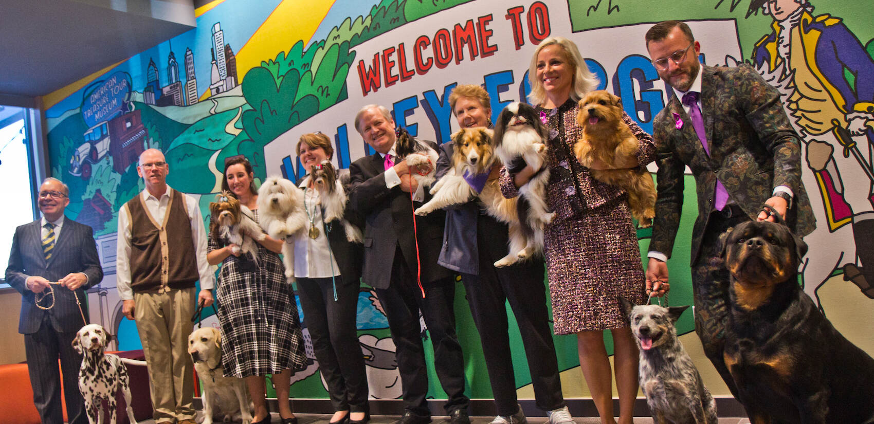 Champions and champion-hopefuls helped to kick off the 20th anniversary of the National Dog Show in Audubon, Pa., on November 16, 2021. (Kimberly Paynter/WHYY)