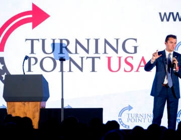 Turning Point USA Founder Charlie Kirk speaks at Turning Point USA Teen Student Action Summit at the Marriott Marquis in Washington, Tuesday, July 23, 2019. (AP Photo/Andrew Harnik)