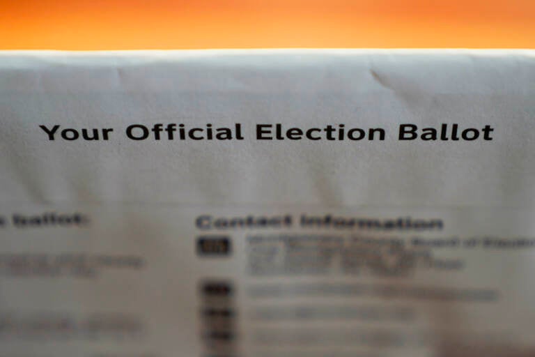 Mail-in election ballot. (AP Photo/Matt Rourke)