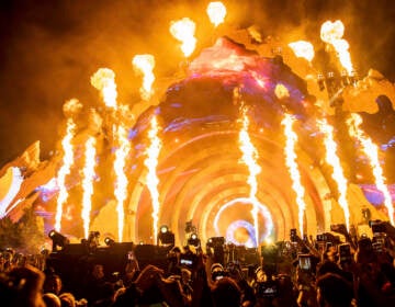 Travis Scott performs at day one of the Astroworld Music Festival at NRG Park on Friday, Nov. 5, 2021, in Houston