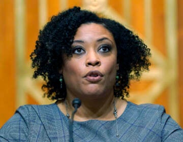 Shalanda Young testifies during a Senate Budget Committee hearing to examine her nomination to be Deputy Director of the Office of Management and Budget on Capitol Hill in Washington, Tuesday, March 2, 2021