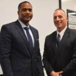 Norristown's new chief of police Derrick Wood (left) and Lt. Frank Lombardo of the South Brunswick Township, New Jersey, Police Department