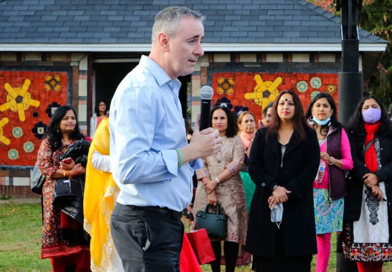 Rep. Brian Fitzpatrick attends the first annual Diwali festival