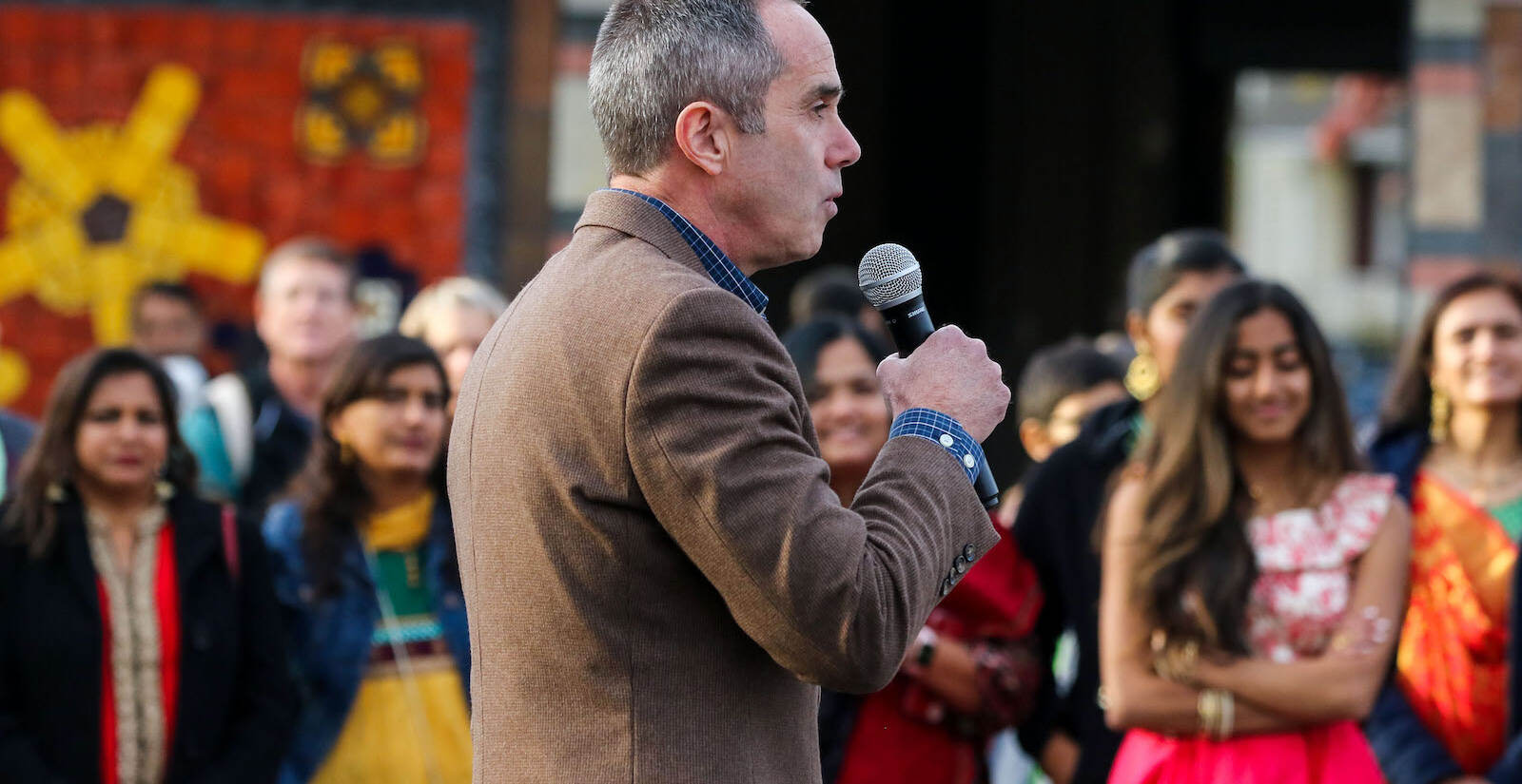 Sen. Steven Santarsiero at the first annual Diwali festival