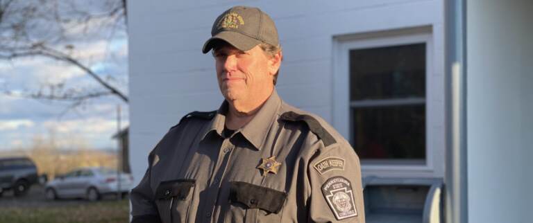 Pennsylvania State Constable Kevin Noecker in Berks County says the Oath Keepers, whose leadership is alleged to have played a key role in the Jan. 6 U.S. Capitol attack, is misunderstood. Other police and constables in Pa. who once joined the group have since distanced themselves from it. (Brett Sholtis / WITF)