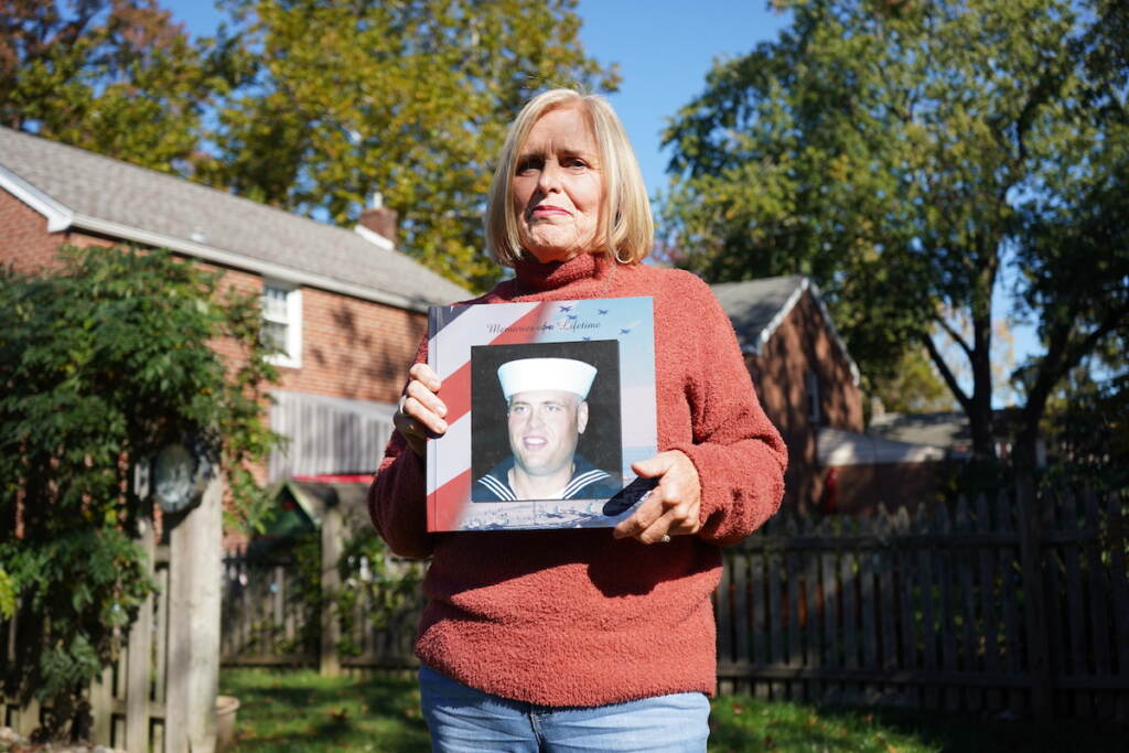 Margie Reiley, 70, holds a picture of her son, Jason McClay. She believes that community-based programs are the solution to preventing gun violence