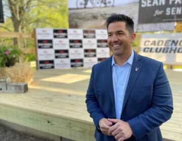 Republican Sean Parnell launched his U.S. Senate campaign on May 11. (Lucy Perkins/90.5 WESA)
