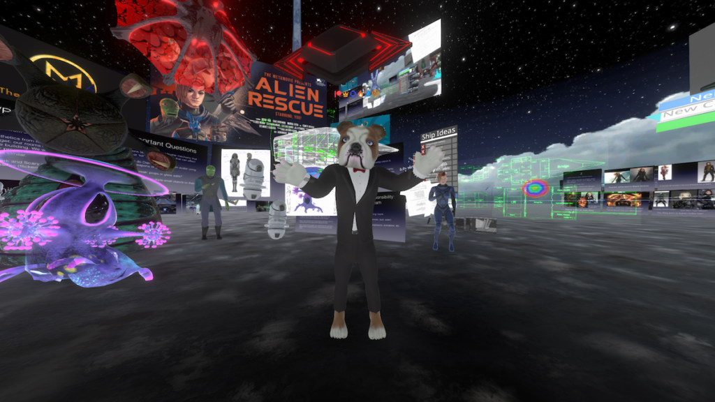 A screenshot of an interactive movie called Alien Rescue