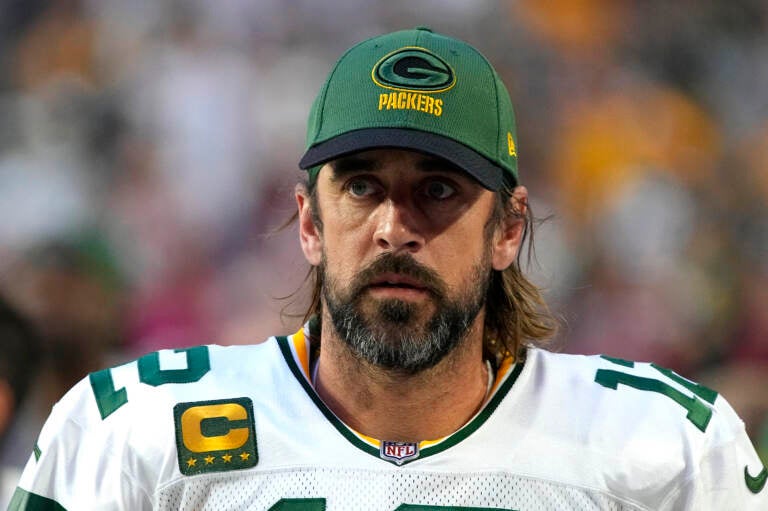 Green Bay Packers quarterback Aaron Rodgers Rodgers has strongly questioned the NFL's COVID-19 protocols, along with any organization forcing health requirements on individuals.
(Rick Scuteri/AP)