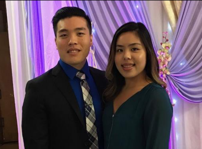 Brian Diu is pictured with his sister, Connie