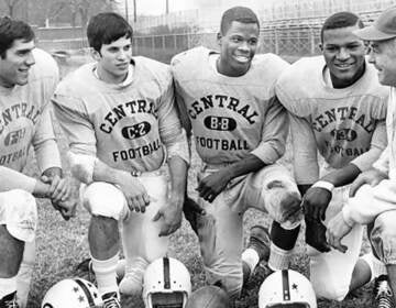 Players from Central High's football team in 1967WASKO / PHILADELPHIA EVENING BULLETIN VIA TEMPLE UNIVERSITY ARCHIVES