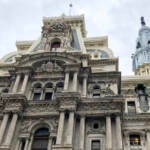 A closeup of Philadelphia City Hall.
