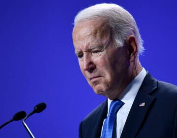 US President Joe Biden addresses a press conference. (Photo by Brendan Smialowski / AFP)