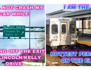 Two Philly affirmations are pictured side by side