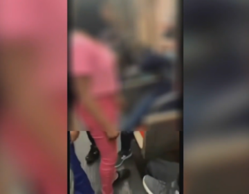 The video shows a young woman yelling at a group of other students onboard SEPTA's Broad Street Line before the situation escalates. (6abc)