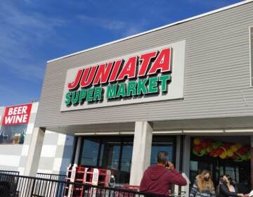 The storefront of the new Juniata Supermarket in Juniata, Philadelphia