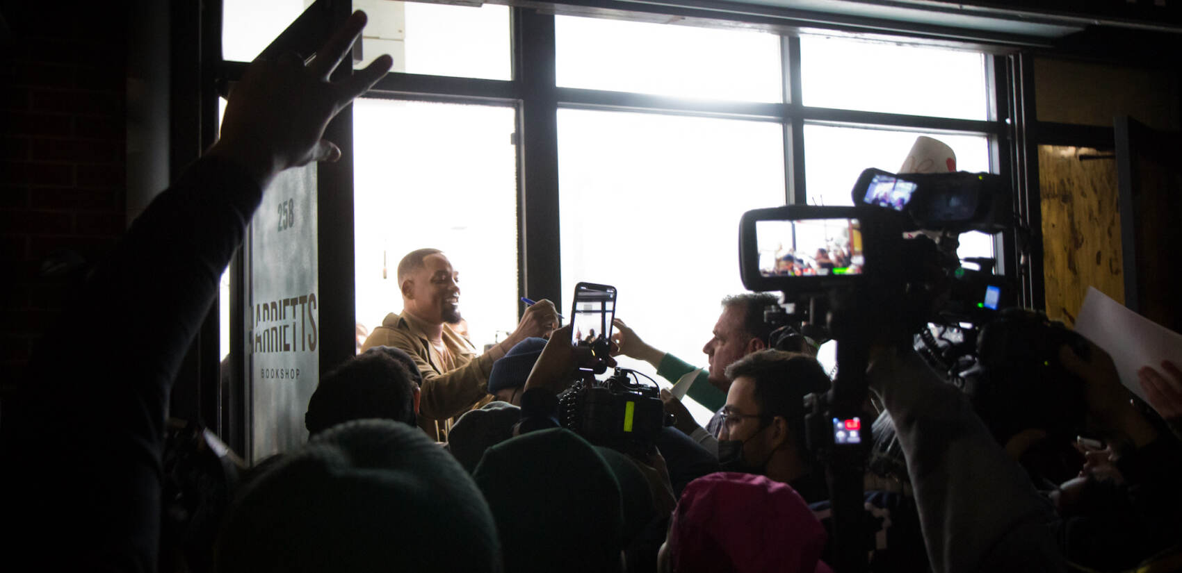 Superstar and Philadelphia-native Will Smith visited Harriet’s Bookshop in Fishtown where he met with owner Jeannine Cook and answer questions via Instagram live