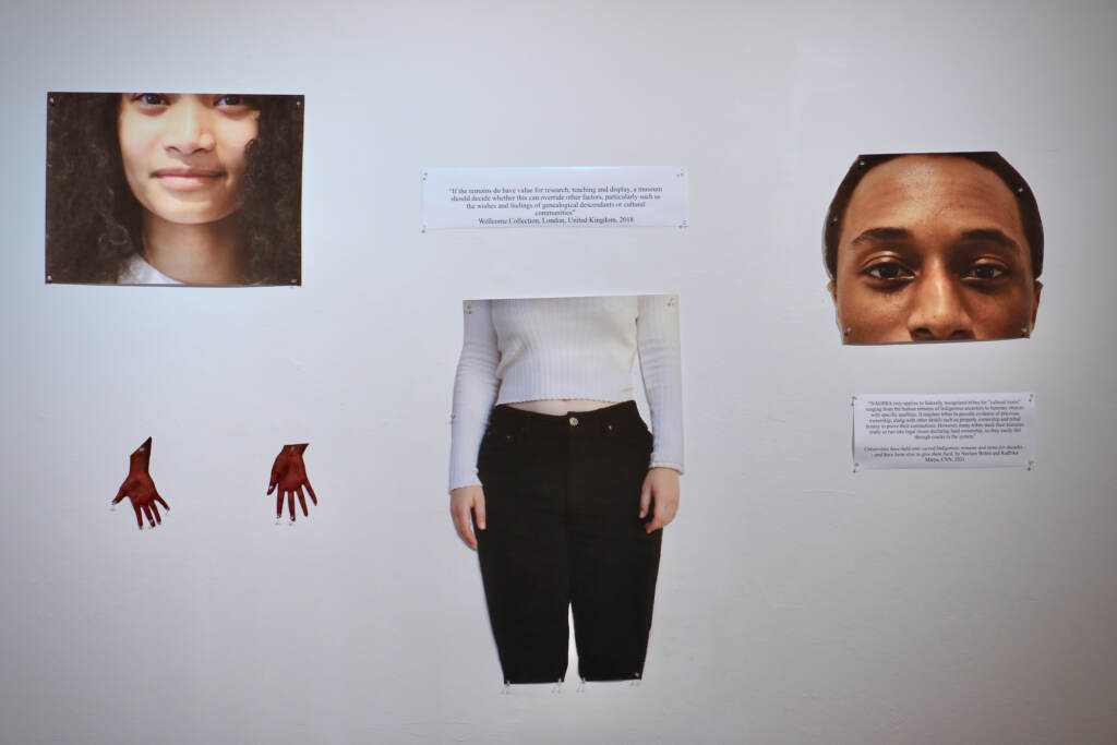 University of Pennsylvania anthropology students used their own bodies to simulate human remains and explore what it means to be used for scientific study. The exhibit ''Rotten Foundations, Dangerous Footholds'' illustrates the dehumanizing effect of reducing a person to a set of traits or characteristics