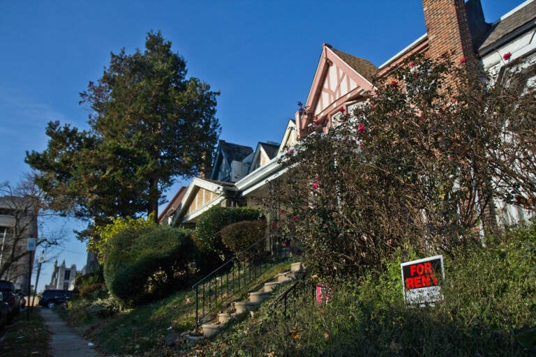 Houses in West Philadelphia's Wynnefield neighborhood