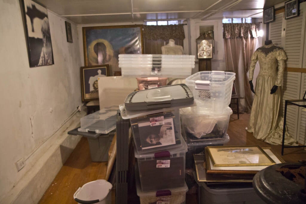 Belongings are pictured in a basement of the Marian Anderson museum