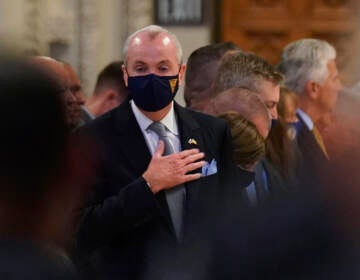 File photo: New Jersey Governor Phil Murphy attends an event in Newark, N.J., Thursday, Nov. 4, 2021. (AP Photo/Seth Wenig)